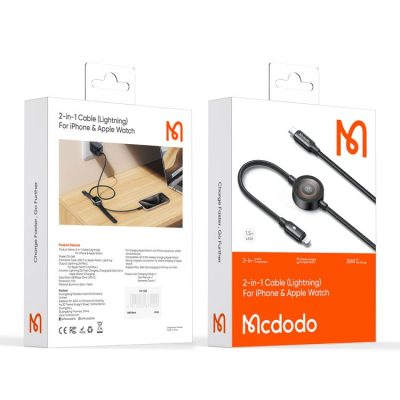 کابل دوکاره Mcdodo 2-in-1 با قابلیت شارژ سریع 36W
