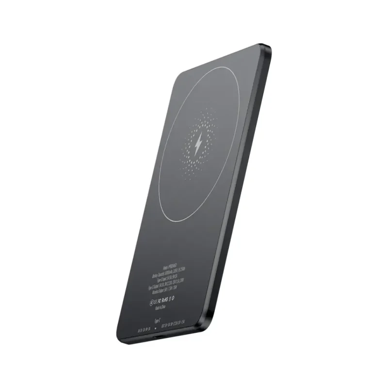 پاور بانک Powerology 5000mAh با طراحی فوق‌باریک و شارژ بی‌سیم