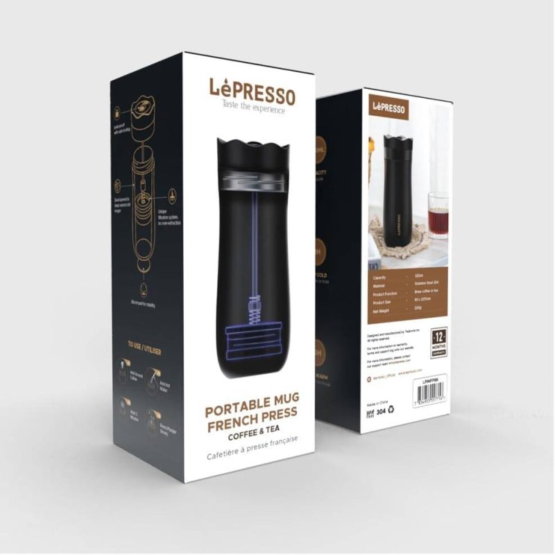 ماگ فرنچ پرس قابل حمل LePresso مدل French Press ظرفیت 320 میلی‌لیتر