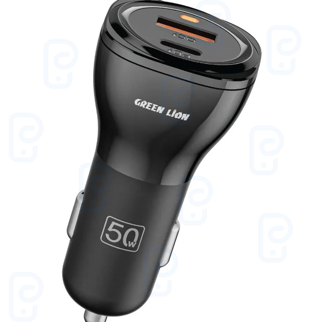 شارژر فندکی گرین لاین مدل 50w دو پورت