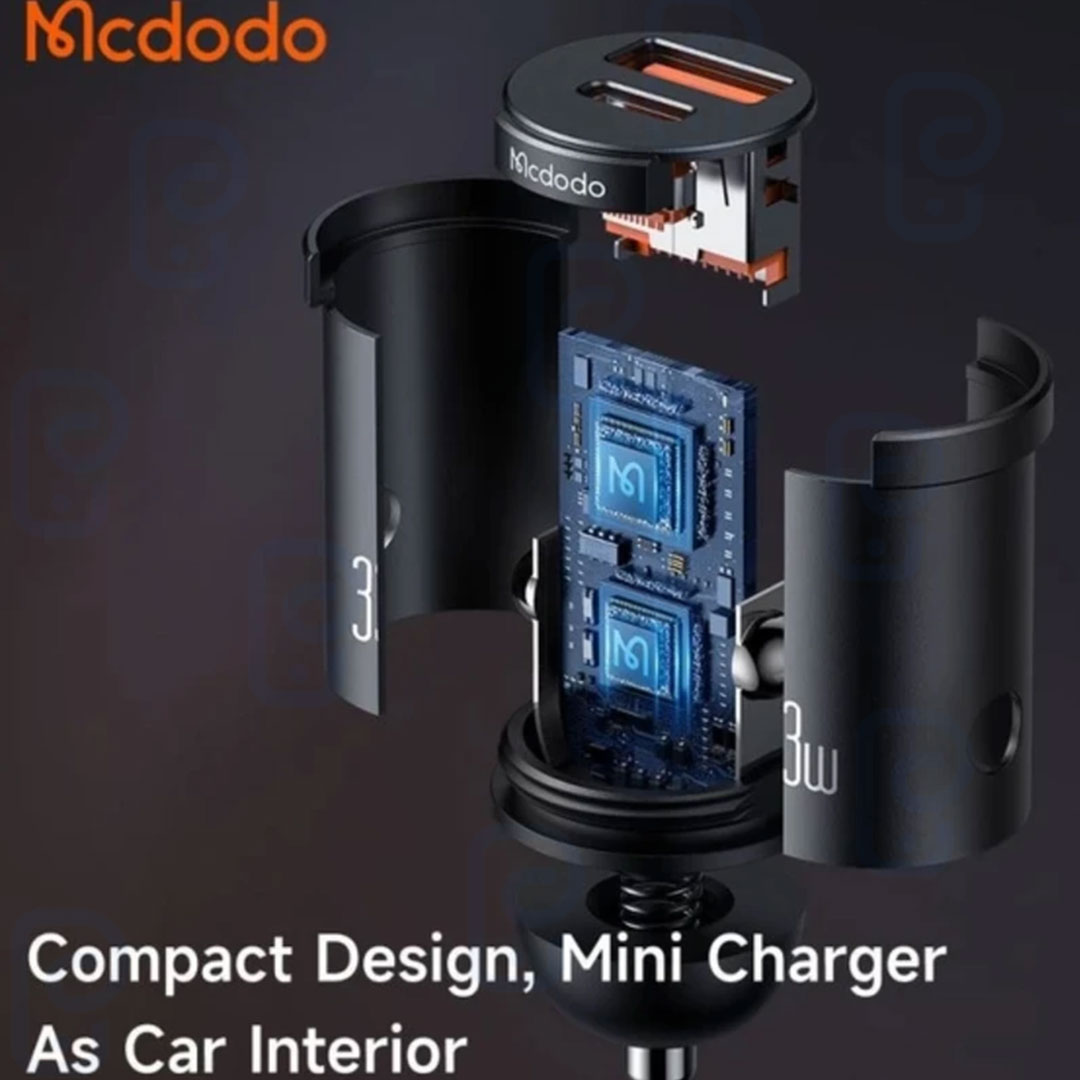 شارژر فندکی 33 وات مک دودو مدل CC- 232 شارژر فندکی 33 وات مک دودو مدل CC- 232