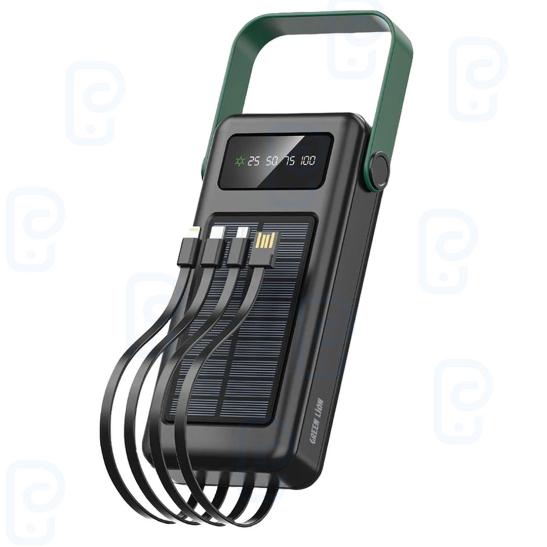 پاوربانک خورشیدی 30000 گرین لاین مدل GNSLRPB30KBK